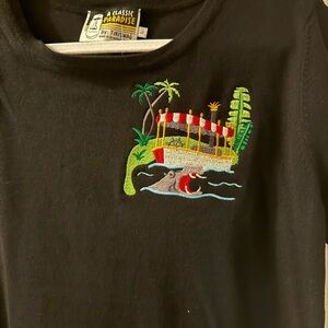 Jungle Cruise Disneyland Embroidered black shirt